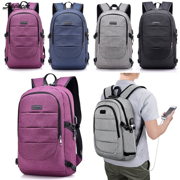 Anti Theft Laptop Backpack Business Bag Unisex - Picture 1 of 8
